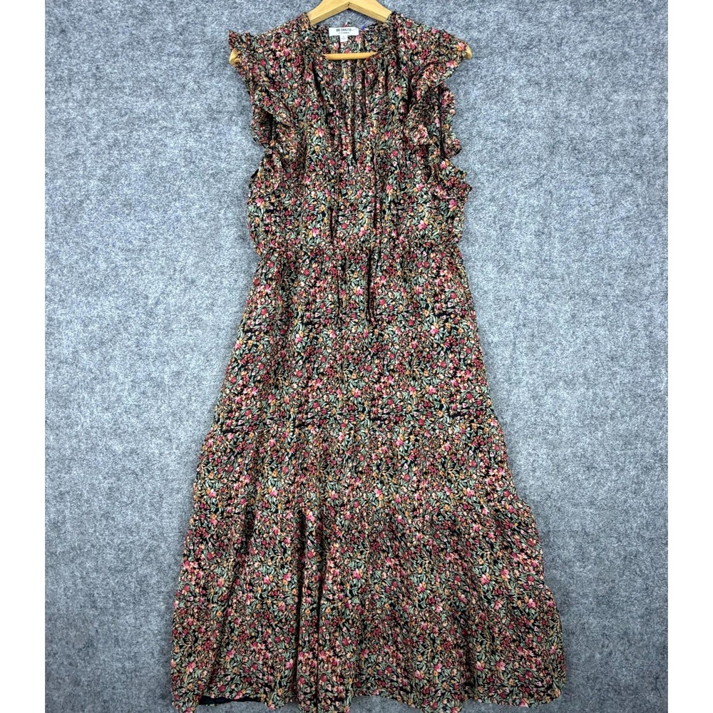 BB Dakota Steve Madden Tiered Maxi Dress Womens Large Multicolor Floral Bohemian